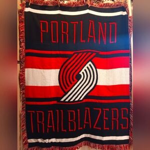 NBA Portland Trailblazers Woven Jacquard Throw Blanket 46" X 60"